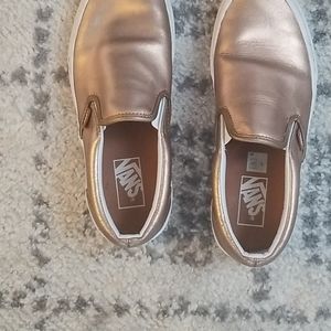 Gold metallic Vans size 9m
